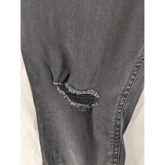 Seven7 Skinny Jeans 14W Black Distressed Tummyless High Rise‎ Contoured Fit Slim - Picture 6 of 14